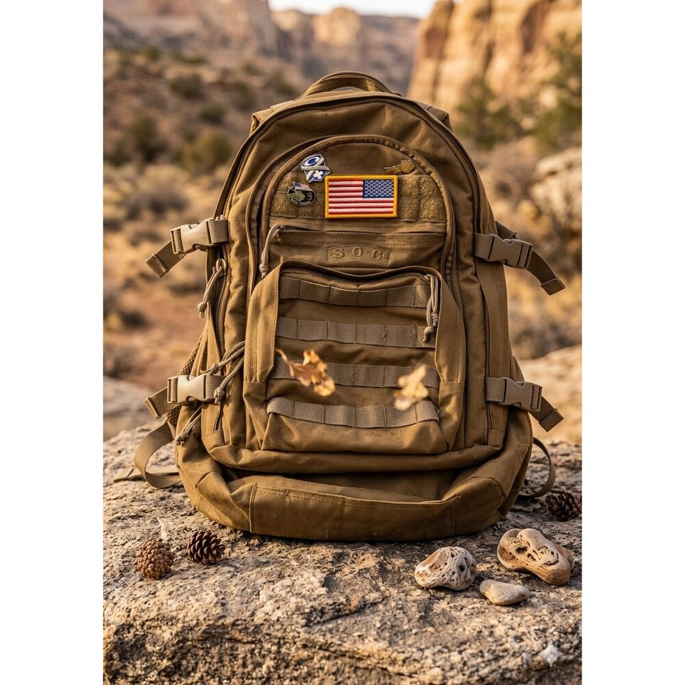 SOC Sandpiper Of California Three Day Pass Tactical Backpack Coyote Brown MOLLE - Picture 2 of 14
